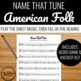 Name That Tune | American Folk Songs | worksheet for violi