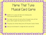 Name That Tune Card Game