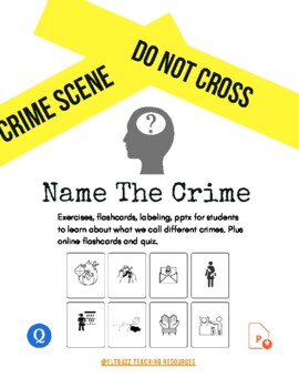 Preview of Name The Crime. Vocabulary. Academic. Law. Legal. ELLs. ESL. ELA. PPTx