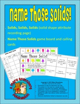 Preview of Name Those Solids!