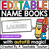 Name Writing Practice - First and Last Name Editable Books