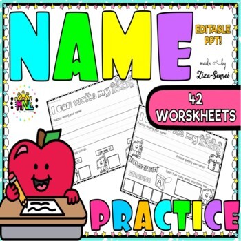 Preview of Name Tracing Name Writing Practice Activities EDITABLE And PRINTABLE Packs