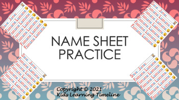 Preview of Name Tracing Practice Sheet