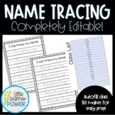 Name Tracing Practice Sheets (version 1), Editable and Eas
