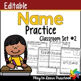 Name Practice Daily Sign-In Sheets Editable Literacy Activ