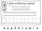 Name Writing practice- Trace, Write, & Build (Editable)