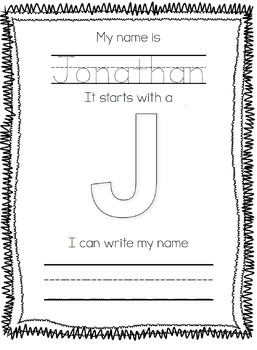 Name Writing Practice- Trace, First Letter, & Write (Editable) | TpT