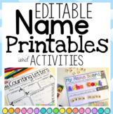 Name Writing EDITABLE Printables and Activities