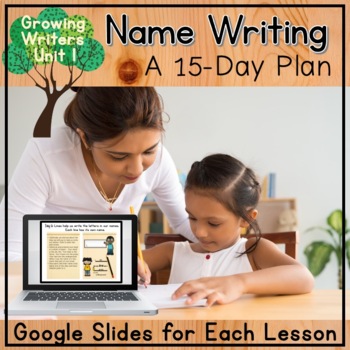 Preview of Name Writing, Kindergarten Writing Workshop Unit, Print & Digital Mini Lessons