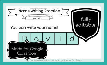Preview of Name Writing Practice - Digital Lesson 