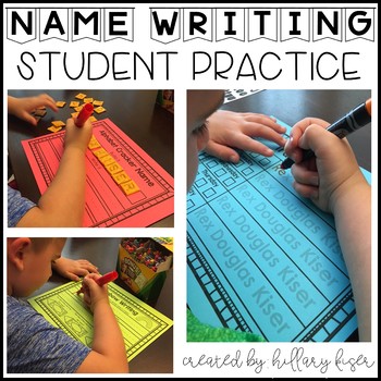 Preview of Name Tracing and Writing Practice Activities (Editable)