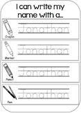 Name Writing Practice (Editable)