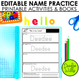 16 Name Writing Practice Editable Activities & Books for N