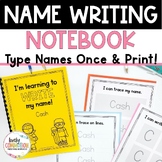 Name Writing Practice Notebook Editable