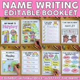 Name Writing Practice Worksheets - Editable Booklet with A
