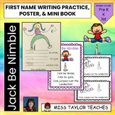 Name Writing Practice with Jack Be Nimble Theme - Nursery 