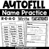 Editable Name Writing Practice First and Last Handwriting Tracing