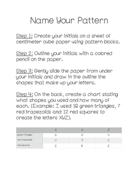 Preview of Name Your Pattern