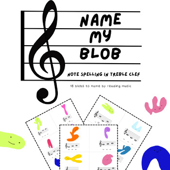 Preview of Name my blob - Note spelling in treble clef | Not grade specific
