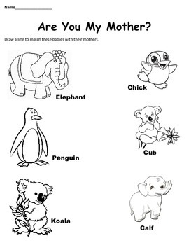 Name of Animals and Their Babies by Funthings2teach | TPT