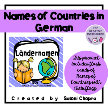 Preview of Name of Countries In German- Flash Cards