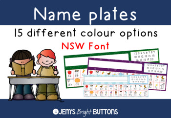Name Plates For Student Desks Nsw Foundation Font By Bright Buttons