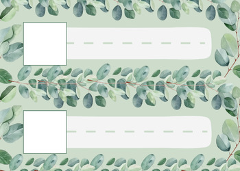 Preview of Name strips design eucalyptus