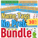 first week of school Name tags  Bundle - Editable and Pers