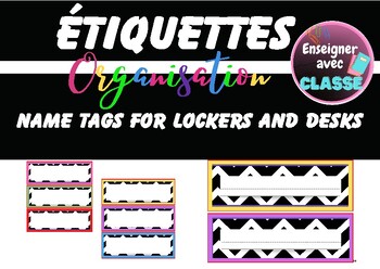 Preview of Étiquettes _ Name tags for lockers and desks
