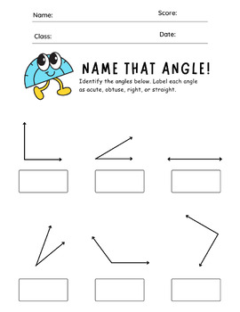 Preview of Name that Angle Exit Ticket
