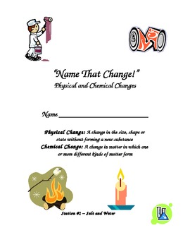 Preview of Name that Change! Physical and Chemical Changes Stations