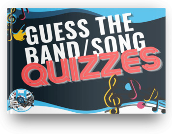 Preview of Music QUIZ-Name the Band/Song-7 FULL QUIZZES | Google Slides & Boom Cards