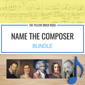 Preview of Name the Composer Bundle: Western Art Music History - composer games