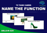 72 Function Task Cards Name the function Autism Speech The