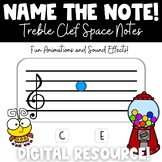 Name the Note | Digital Music Game for Treble Clef Spaces