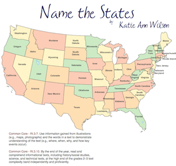 Preview of Name the States