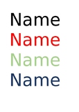 Name tracing EDITABLE