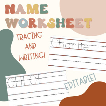 Preview of Name worksheet for writing and tracing!