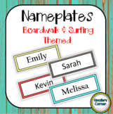 Nameplate or Labels in Boardwalk & Surfing Theme