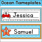 Ocean Classroom Decor Desk Name Plates - Under the Sea Theme