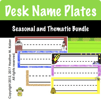 Preview of Desk Name Tags Seasonal and Thematic Multi-pack