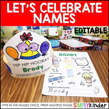 Celebrating Names: Editable Student Name Activities