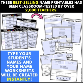 Name Writing Practice Editable | Name Tracing Editable Worksheets