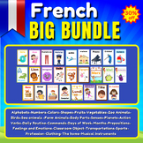 Names & Vocabulary Flashcards In French. Big Bundle For k&