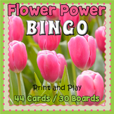 Names of Flowers BINGO & Memory Matching Card Game Activity