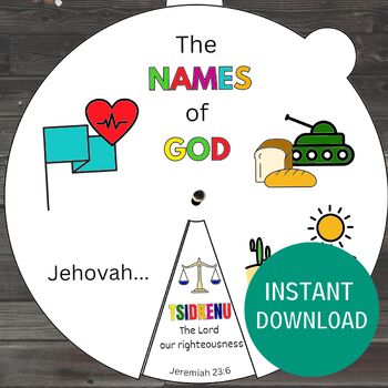 Attributes of God Flip Books, Names of God, Sunday School Activity,  Homeschool Printable, Christian Resource 