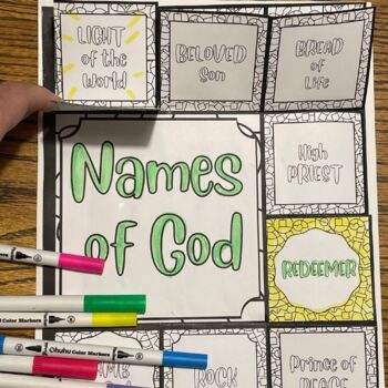 Preview of Names of God Printable