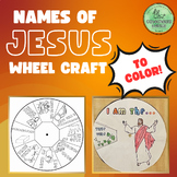 Names of Jesus Catholic Craft to Color Fun Wheel Spinner