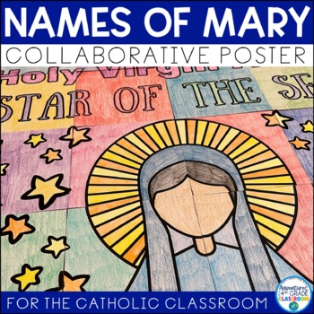 Preview of Names of Mary Collaborative Poster | Mother of God | May Crowning