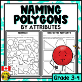 Naming Polygons or 2D Shapes By Attribute Worksheets